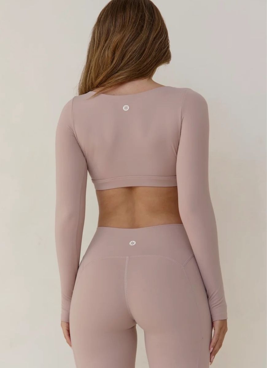 Luxe Balance Long Sleeve Plunge Crop - Image 4