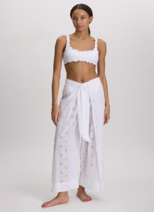 Cotton Eyelet Wrap Pant.
